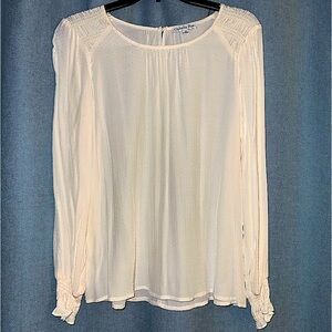 Ophelia Roe off White Blouse with shoulder detail.